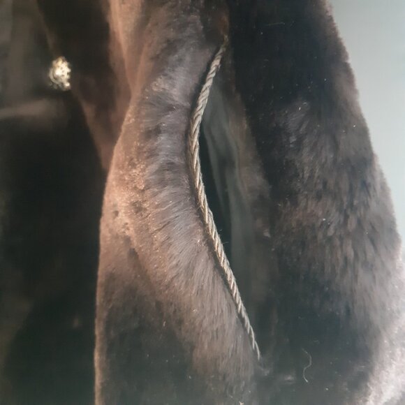 1960s New Yorker Alysha Seal Dyed Lamb Full length Chocolate Vintage Fur Coat - Picture 8 of 16